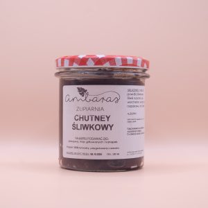 Chutney śliwkowy w słoiku 330 ml, gęsty sos śliwkowy idealny do pieczywa, mięs grillowanych i kanapek