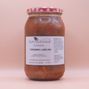 Zupa forszmak lubelski w słoiku 900 ml, gęsta tradycyjna zupa mięsna z warzywami i przyprawami regionalnymi