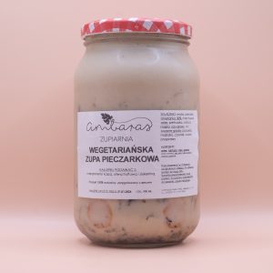 Wegetariańska zupa pieczarkowa w słoiku 900 ml, kremowa zupa grzybowa z pieczarek