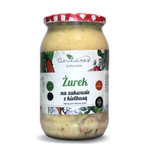 Żurek na zakwasie z kiełbasą 900ml 🥩