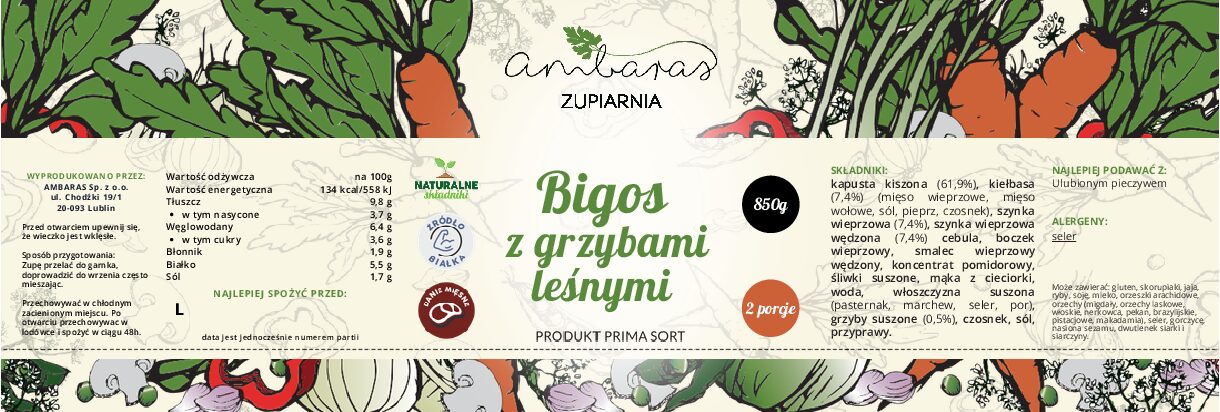 Bigos z grzybami leśnymi