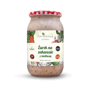 żurek na zakwasie z kiełbasą